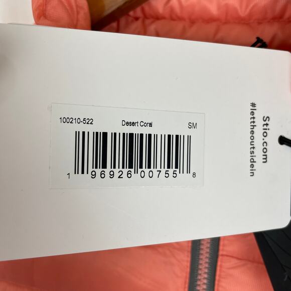 Stio Womens Pinion 800g Fill Down Puffer Sweater Jacket Pertex Coral Pink Size S - Picture 6 of 12